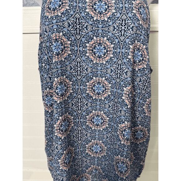 Anthropologie Paper Crane Women’s Sleeveless Flowy Printed Blouse Blue - Picture 5 of 6